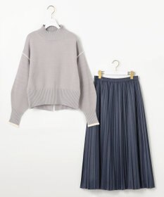 ANY SIS 【洗える・2SET】ボリューム ニット × スエードライク スカート セット