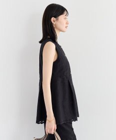 YECCA VECCA 刺繍ペプラムジレ
