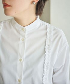 #Newans 【洗濯機可能/シワになりにくい】パネルフリルシャツ