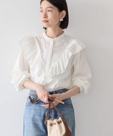 AMERICAN HOLIC スタンドカラーフリルブラウス