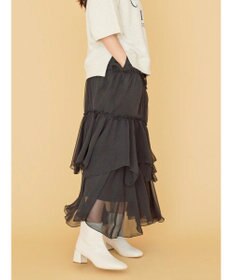 AMERICAN HOLIC 丈違いティアードフリルギャザースカート