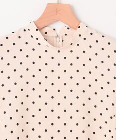 組曲 【WEB限定】ドットプリントデシン ボウタイ付きブラウス