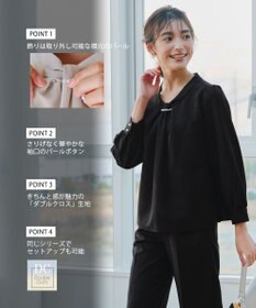 Tiaclasse L 【ダブルクロス】2wayボウタイ風ブラウス