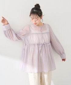 earth music&ecology フロントリボンシアーチュニック