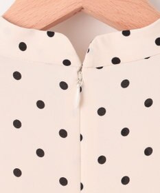 組曲 【WEB限定】ドットプリントデシン ボウタイ付きブラウス