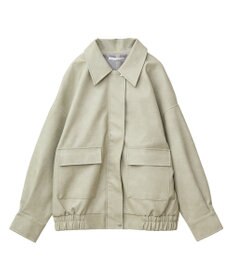 Green Parks ・ＥＬＥＮＣＡＲＥ　ＤＵＥ　合皮ステンカラーブルゾ