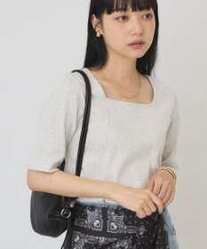 AMERICAN HOLIC スクエアネック5分袖プルオーバー