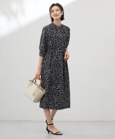 J.PRESS LADIES L 【洗える】スパンローンフラワープリント ワンピース