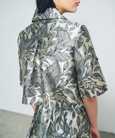 GRACE CONTINENTAL ボタニカルジャガードシャツ