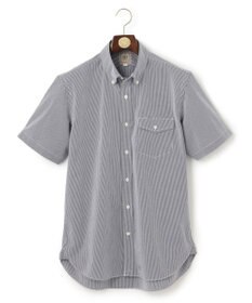 J.PRESS MEN 【クールマックス】サッカーストライプ／マイクロギンガムチェック シャツ/B.D