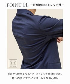 J.PRESS MEN 新色【MECHANICAL】【セットアップ対応 / 超軽量 / 清涼感 / 洗える】 ハイパワーストレッチ リネンルックジャケット_26年モデル