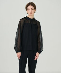 GRACE CONTINENTAL チュールハイネックトップ