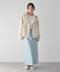 YECCA VECCA レースMIXショートトレンチコート