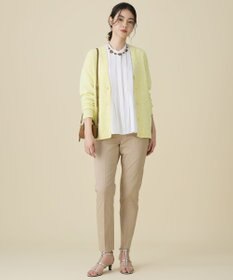 自由区 コットンサテンテーパード パンツ