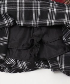 WEGO アシンメトリーチェックミニスカパン