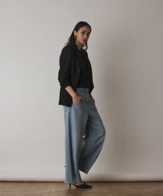 GRACE CONTINENTAL ヒッコリーデニムワイドパンツ