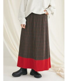 CRAFT STANDARD BOUTIQUE 配色チェックプリーツスカート