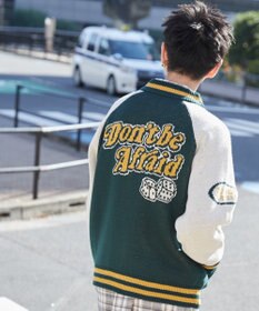 WEGO 【ユニセックス着用ITEM/MLサイズ展開】ジャガードニットスタジャン