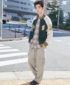 WEGO 【ユニセックス着用ITEM/MLサイズ展開】ジャガードニットスタジャン