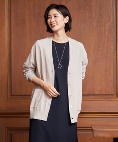 J.PRESS LADIES S 【洗える】レーヨンエリートストレッチ Vネック カーディガン