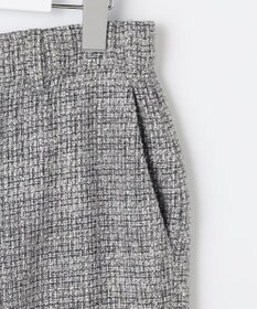 自由区 L 【17号サイズまで展開・カタログ掲載】ライトミックスツィードワイド パンツ