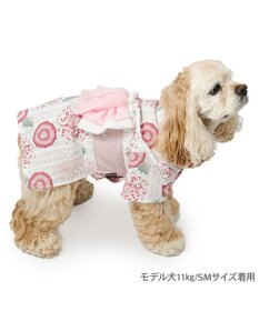 PET PARADISE ペットパラダイス 菊柄 浴衣 桃  中型犬 大型犬