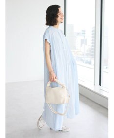 CRAFT STANDARD BOUTIQUE インド綿バンドカラーワンピース