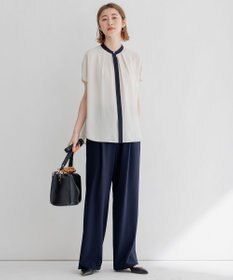 23区 L 【WEB限定/洗える】2WAYストレッチツイル ワイドパンツ