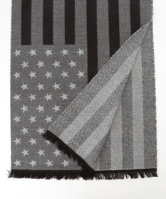 JOSEPH ABBOUD 【ブランド30周年記念・フランス製】アメリカンフラッグパターンストール