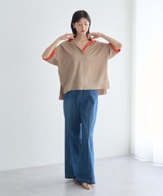 YECCA VECCA 配色ワイドポロニット
