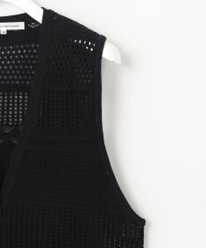 23区 レーシーパターン ロングジレ ニット