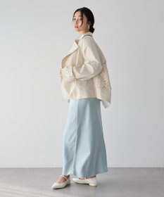 YECCA VECCA レースMIXショートトレンチコート