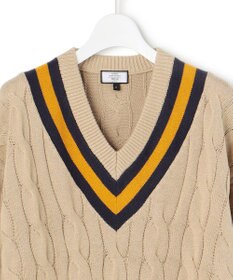 J.PRESS YORK STREET 【WOMEN】チルデンチュニック Vネックニット