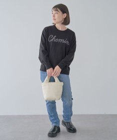 Green Parks 洗える　さがら刺しゅうロゴニットプル