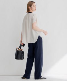 23区 L 【WEB限定/洗える】2WAYストレッチツイル ワイドパンツ