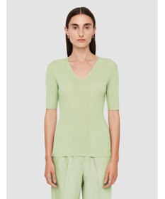 JOSEPH 【洗える】ファインリブメリノ　ショートスリーブニット