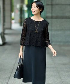 自由区 L 【17号サイズまで展開・カタログ掲載】トリアセダブルクロスレース ワンピース