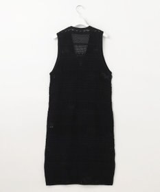 23区 レーシーパターン ロングジレ ニット