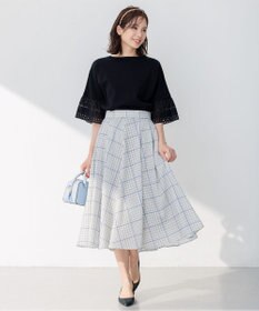 組曲 【洗える】シアーチェック スカート