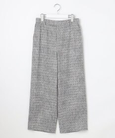 自由区 L 【17号サイズまで展開・カタログ掲載】ライトミックスツィードワイド パンツ