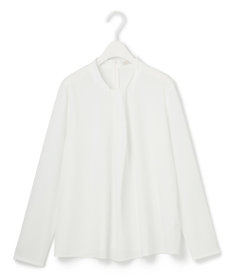 ICB L 【洗える】ジョーゼットジャージー ボウタイ風プルオーバー