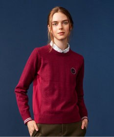 23区GOLF 【WOMEN】【洗える】ストレッチカラー ニット