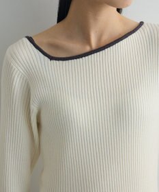 Green Parks 前後２ｗａｙアシンメトリー袖フレアリブニット