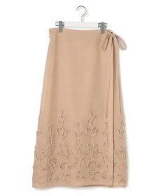 23区 【GOLD LABEL】コットンオーガンジー 刺繍 ラップスカート