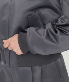 uncrave ラスターサテン ブルゾン（uncrave WHITE）