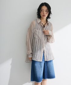 Green Parks シアーワッシャーロングスリーブシャツ