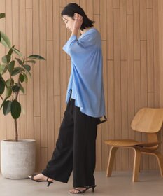 AMERICAN HOLIC 【接触冷感】Ｖネックシアー半袖ＢＩＧシャツ