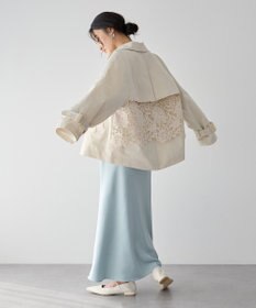 YECCA VECCA レースMIXショートトレンチコート