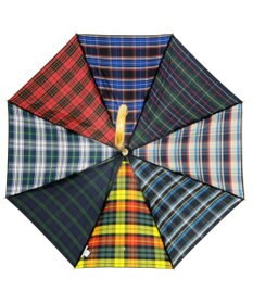 +RING 【UVカット100%】【UPF50＋】【遮光率99.99%以上】【2重張り】プラスリング 晴雨兼用傘（長ショート） CHK T1248