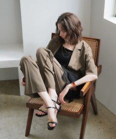 YECCA VECCA サイドラインパイピングストレートパンツ